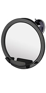 Fogless Shower Mirror with Razor Holder