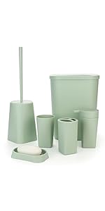 IMAVO bathroom accessories set 6pcs green