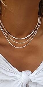 silver necklace