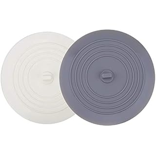 V-TOP Tub Stopper 2 Pack, 6 inches Large Silicone Drain Plug Hair Stopper Flat Suction Cover for Kitchen Bathroom Accessories and Laundry