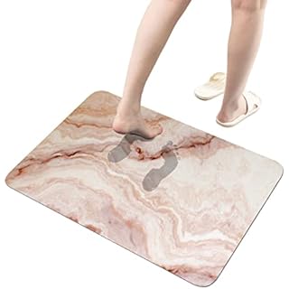 Bath Mat Shower Mat Non-Slip Super Absorbent Quick Drying Bathtub mat for Tub, Kitchen Counter & Bathroom Floor Machine Washable (15.7x23.6, huawen-4)