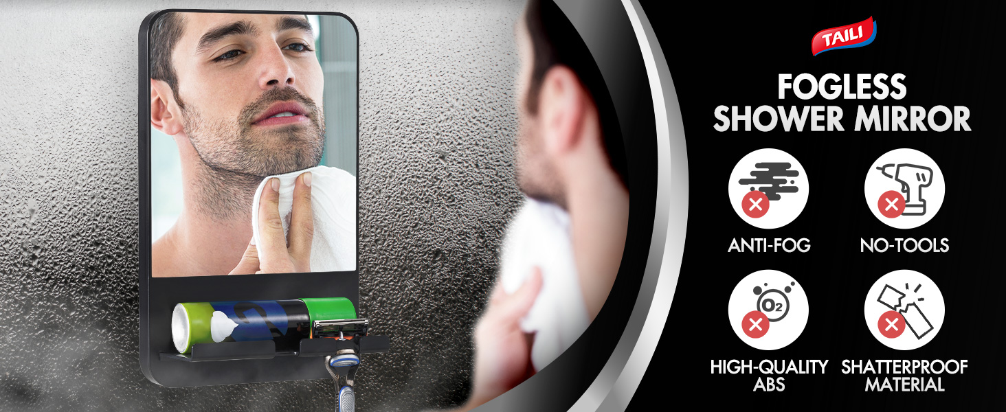shower shaving mirror fogless for men