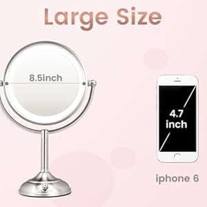 lighted makeup mirror 10x magnification plug in