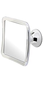 Shatterproof Fogless Shower Mirror with 3X Magnification