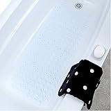SlipX Solutions Power Grip Extra Long Bath Tub & Shower Mat 39x16, Wet Floor Non-Slip for Elderly & Kids Bathroom, 30% Longer