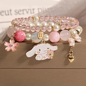 Cinnamoroll Crystal Bead Bracelet