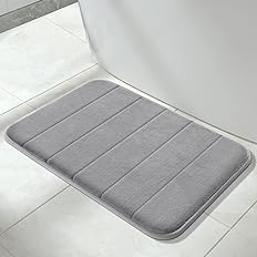 Yimobra Memory Foam Bath Mat Rug, 24 x 17 Inches, Comfortable, Soft, Super Water Absorption, Machine Wash, Non-Slip, Thick, E