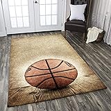 Basketball 6 Area Rugs Non-Slip Area Rugs Home Decor, Basketball Ball Mat Living Room Bedroom Carpets Doormats 60 x 39 inches
