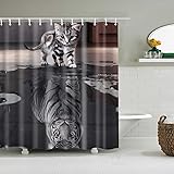 Lovely Animals Cat Shower Curtains Fabric Waterproof Polyester Shower Curtains Bathroom Curtain with 12 Hooks Bath Curtains 7