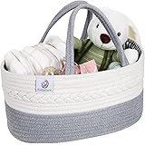 KiddyCare Diaper Caddy Organizer for Baby Nursery Basket with Handle Lid | Nursing Caddy with Changing Table Organizer Cart |
