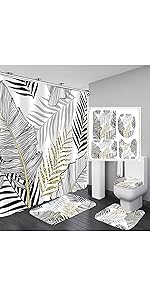 leaves shower curtain sets