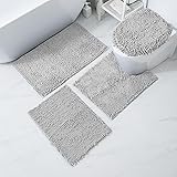 Bathroom Rugs Bathroom Rug Bathroom Rugs Sets 4 Piece Chenille Bathroom Set Bath Mat Non-Slip Bath Mats for Bathroom with 1 i