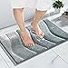 Yimobra Bathroom Rugs, Luxury Plush & Fluffy Bath Mats Non Slip, Extra Thick Microfiber Bathroom Mat Quick Dry, Anti Skid Shaggy Bath Rugs, Soft, Absorbent, Machine Washable, 24" x 17", Neutral Gray