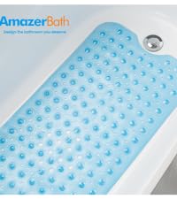 big blue bath tub mat