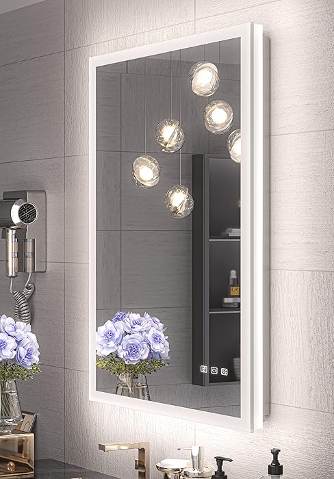 Acrylic led mirror for bathroom 3 colors