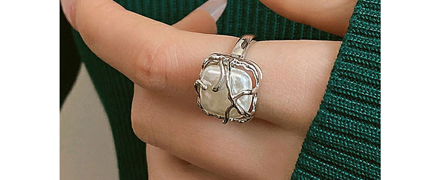 baroque pearl jewelry for women rings