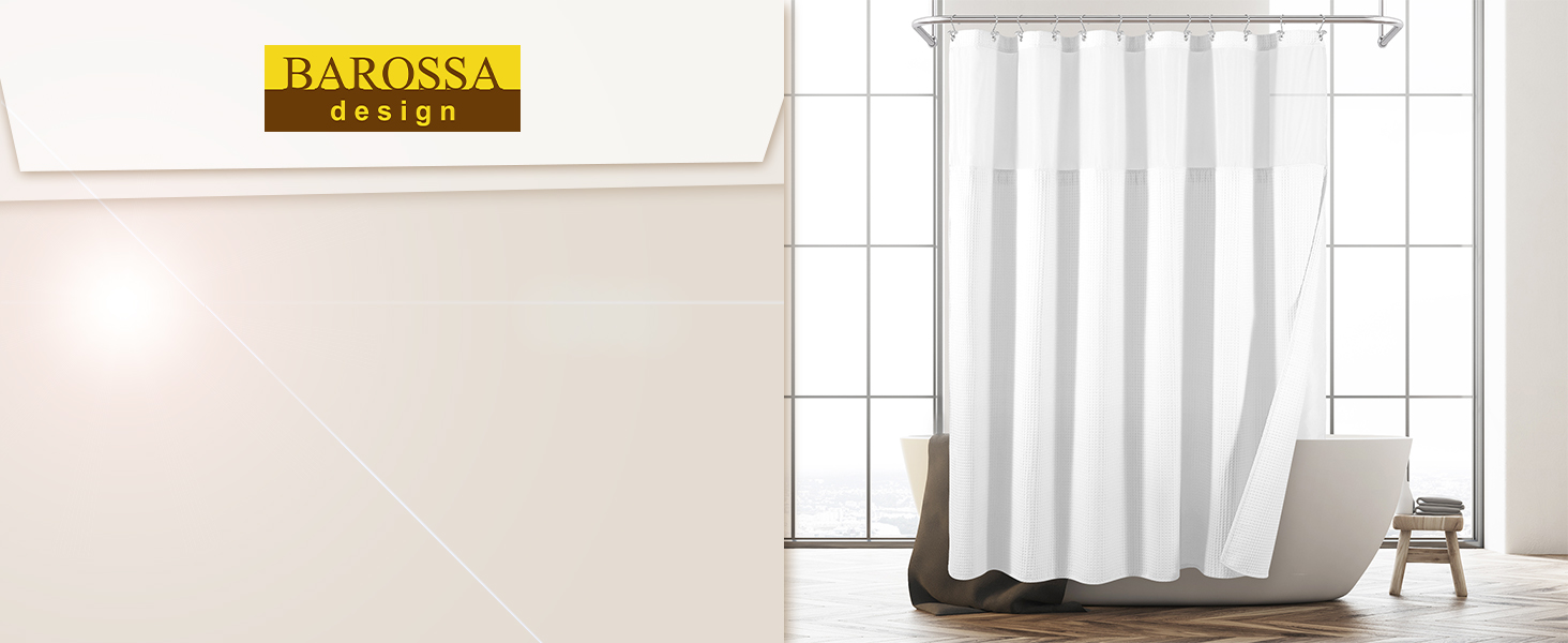 honeycomb shower curtain with liner