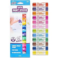 Tub Works Bath Paint Sticks™ Bath Toy, 12 Count | Nontoxic, Washable Bathtub Paint for Kids & Toddlers | Twistable Sticks Dra