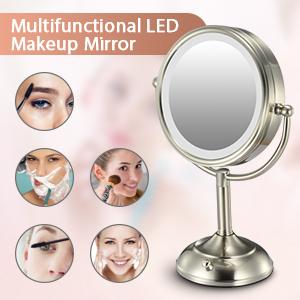 makeup mirror with lights and magnification