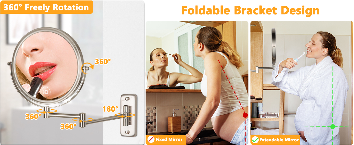 360 swivel mirror