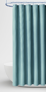 teal shower curtain