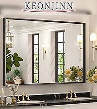 40x30 inch black metal framed mirror