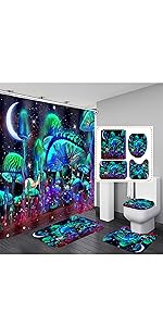 mushroom shower curtain sets